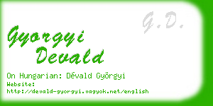 gyorgyi devald business card