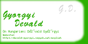 gyorgyi devald business card